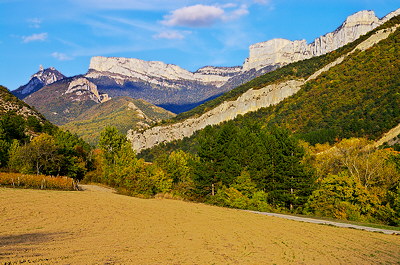 Mountain landscape near Die - Drome