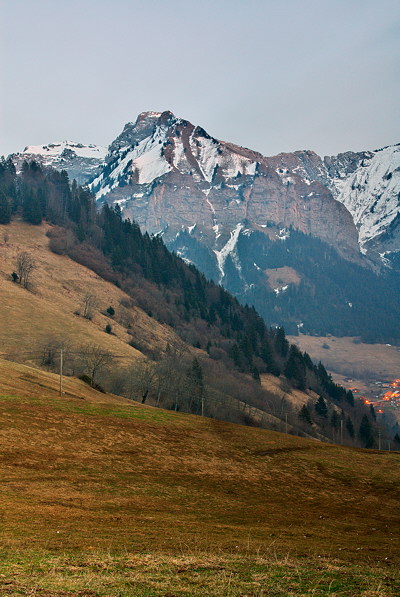 Rural landscape in the mountains - Col de la Forclaz