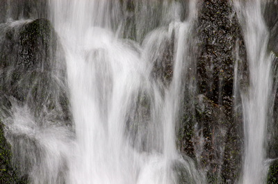 Waterfall closeup in the Cévennes National Park