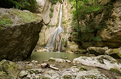 Image of Barbennaz waterfall on Fornant river in France