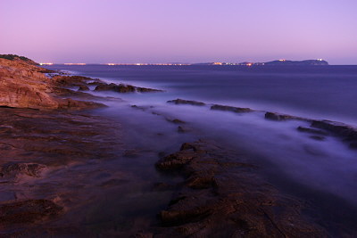 Dusk on the Mediterranean sea in Provence
