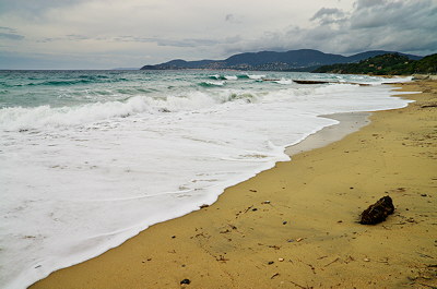Mediterranean storm on Gigaro beach