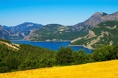 Landscape around Serre Ponçon lake - Hautes Alpes