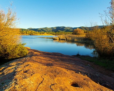 Provence lake landscape