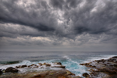Cloudy seascapes on the Mediterranean coast